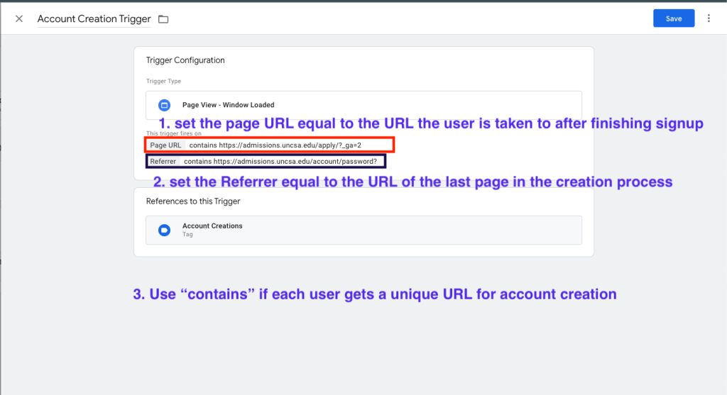 Account Creations with Google Tag Manager