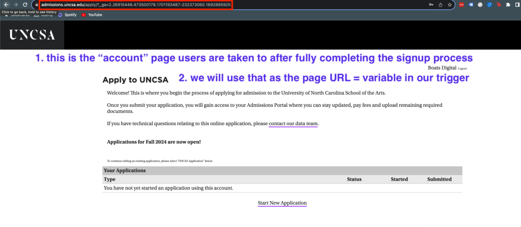 Account Creations with Google Tag Manager